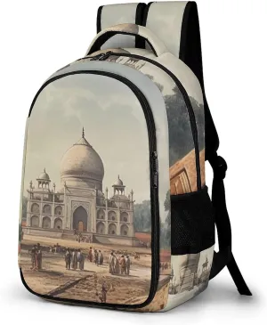 Backpack for Women Men Daypack Historical Site Painting Laptop Backpack Computer Bag Casual Nurse Bag Laptop Bag