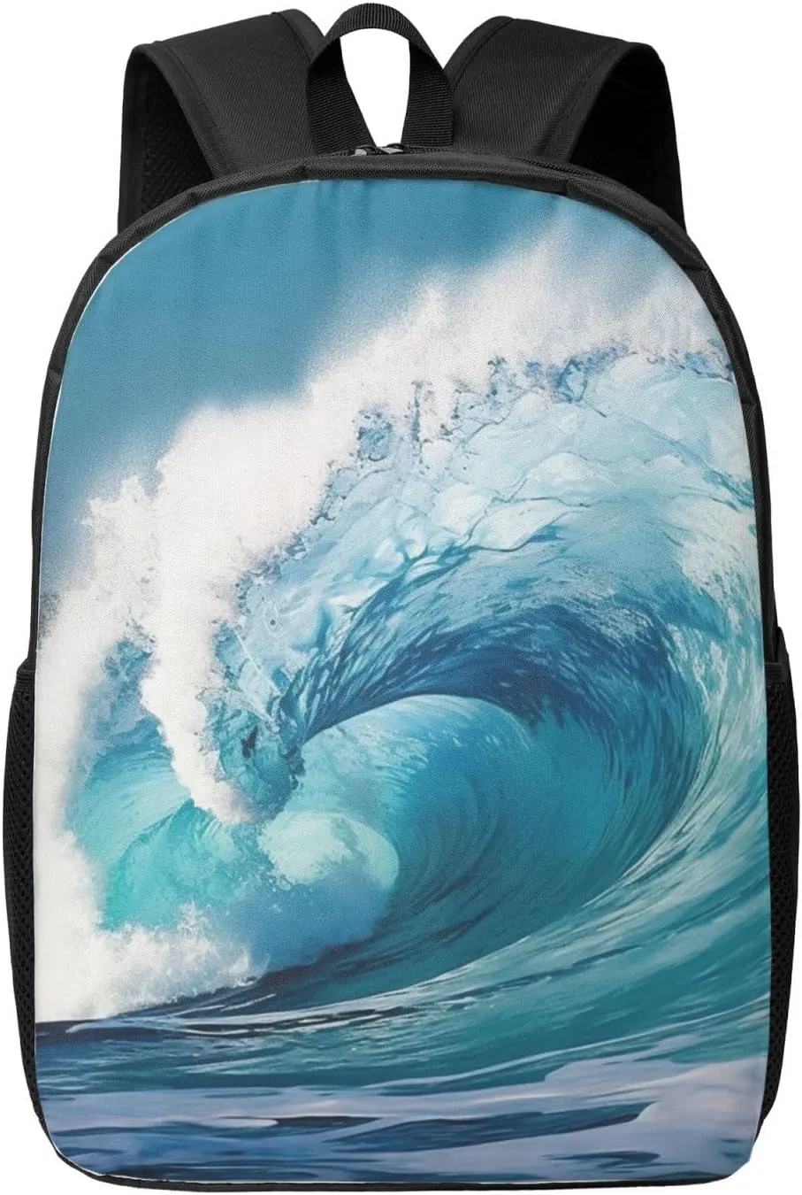 Backpack for Women Men Lightweight Casual Travel Daypack Ocean Wave Laptop Backpack Cute Work Bag