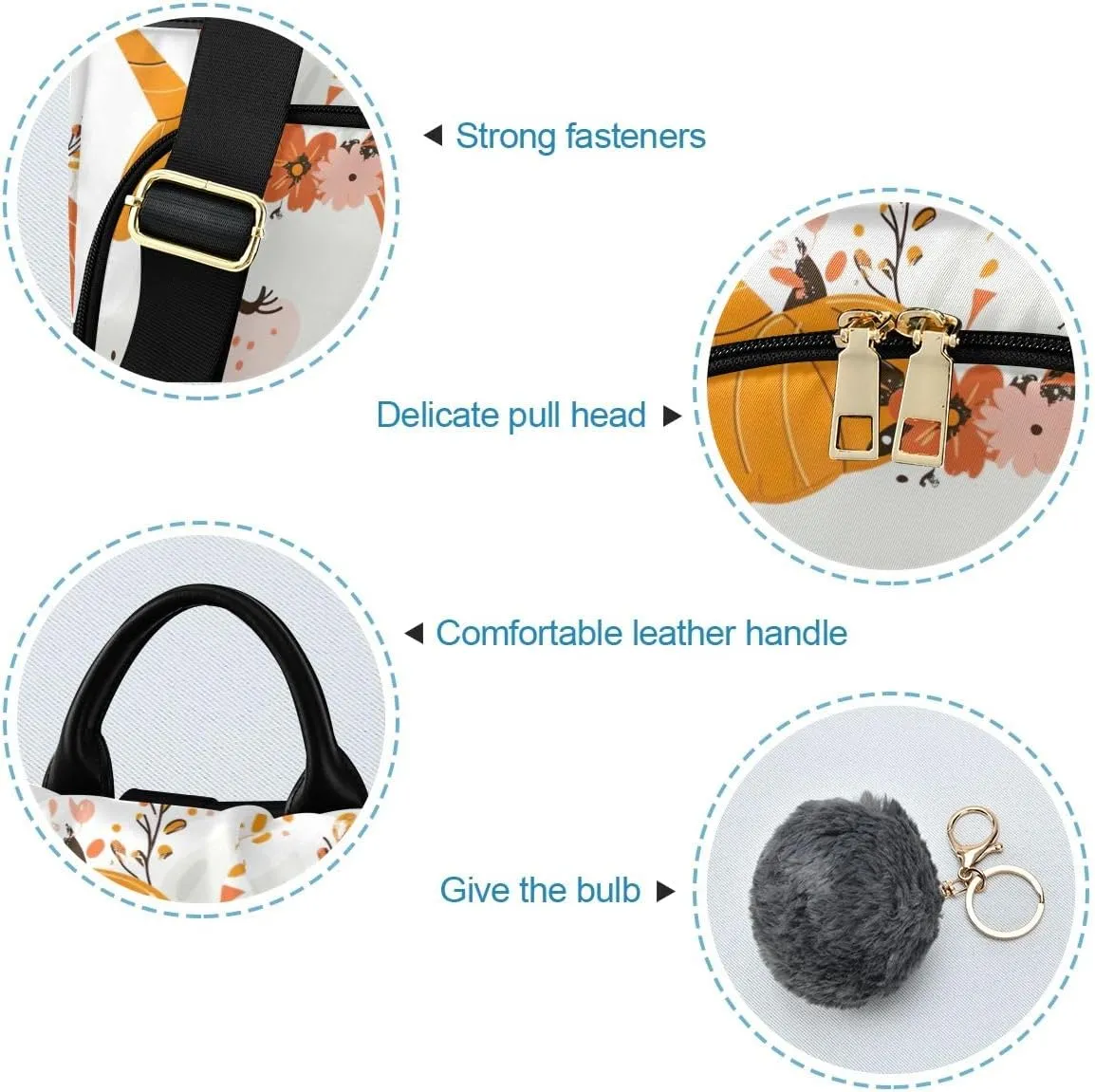 Backpack Purse for Women Cute Pumpkin Headed Unicorn Anti Theft Travel Bag Fashion Pompom Backpack for Hiking