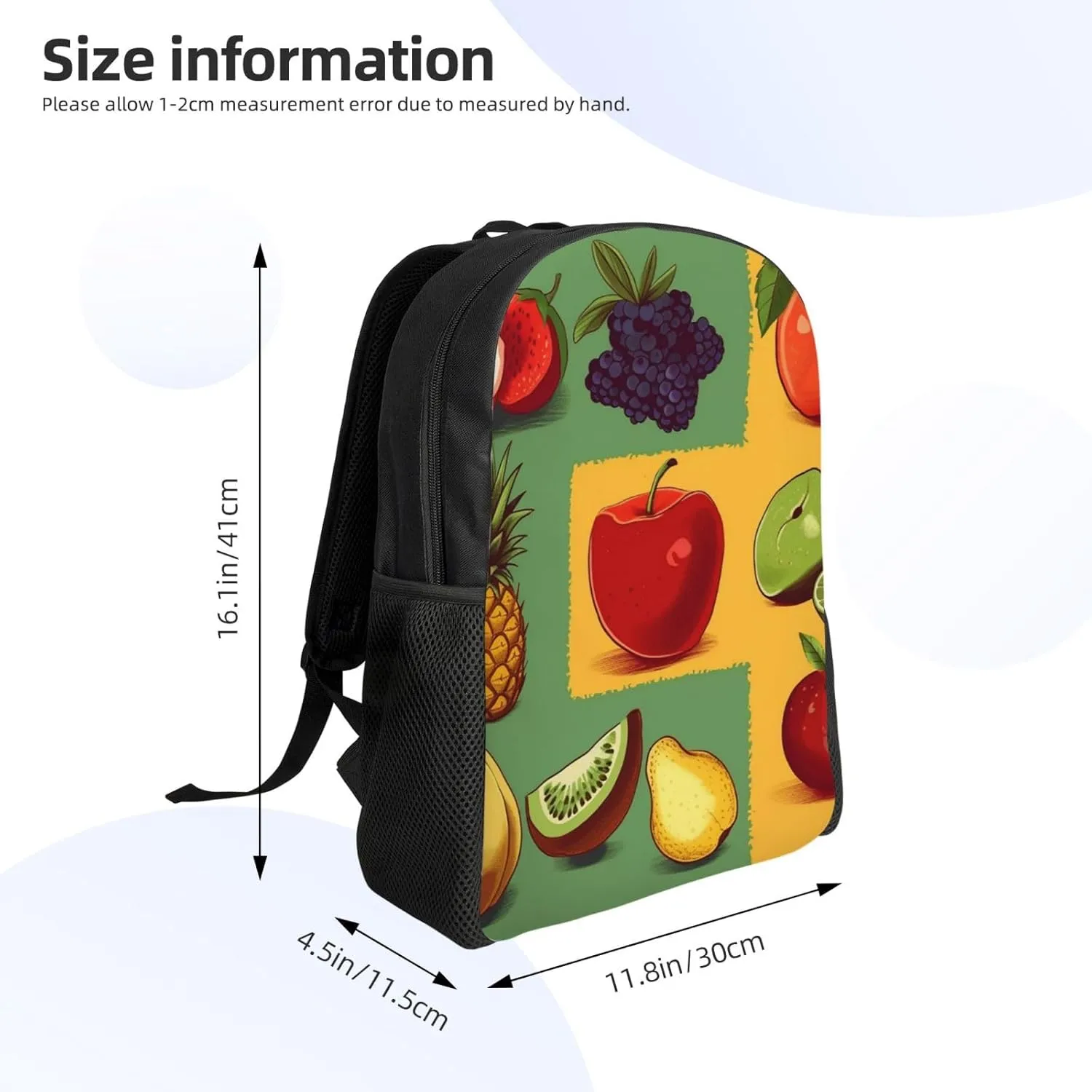 Backpack Travel Laptop Backpack For Men Women Lightweight Rucksack Art Style Fruit Casual Daypack
