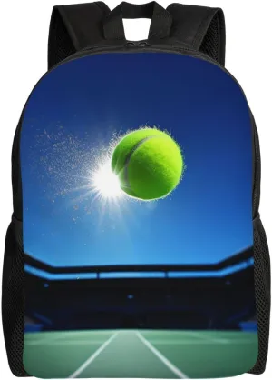 Backpack Travel Laptop Backpack For Men Women Lightweight Rucksack Tennis Ball In The Air Casual Daypack