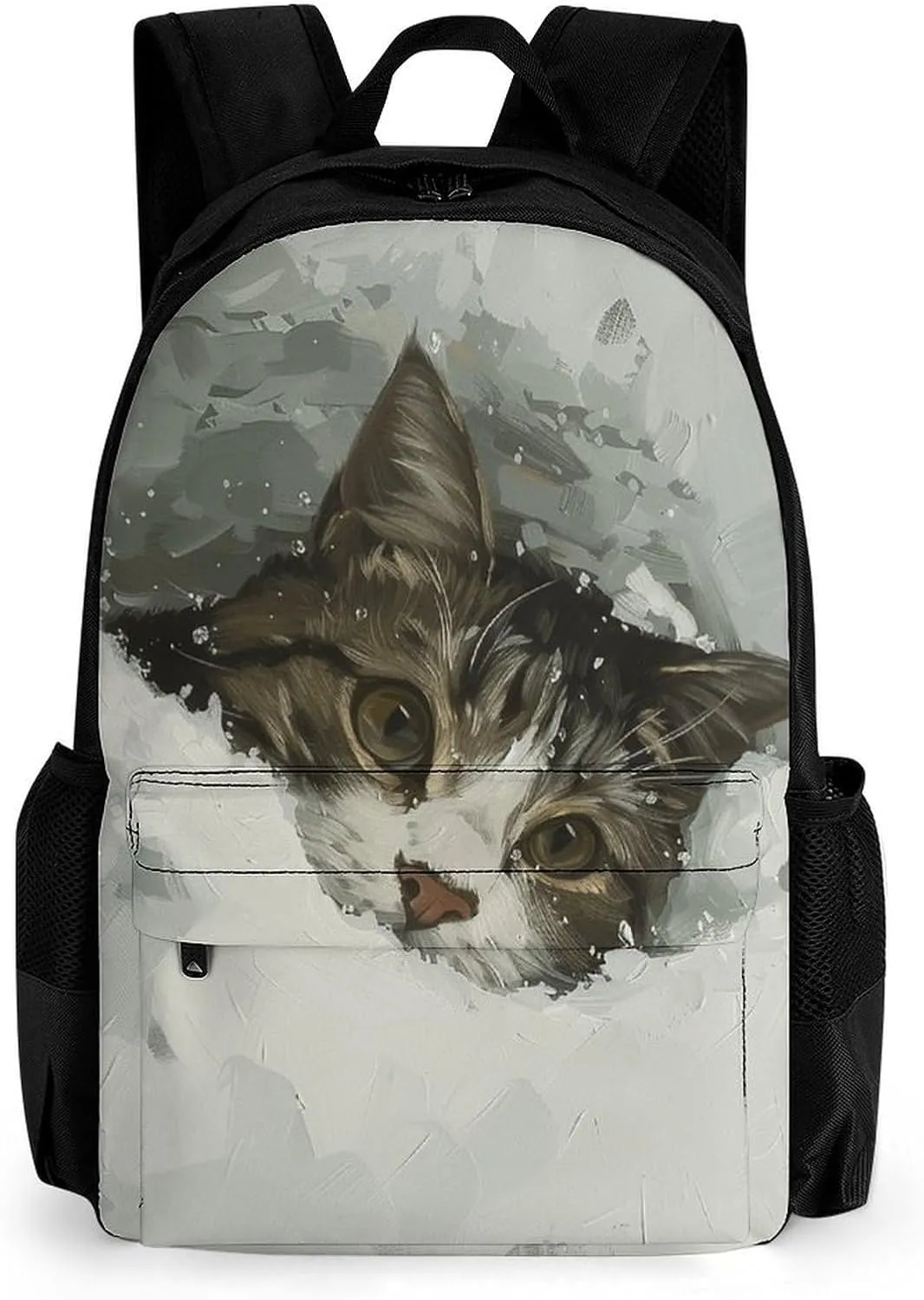Backpack Travel Laptop Backpack for Men Women Peeping in The Snowdrift Casual Daypack Adjustable Lightweight Computer Bag