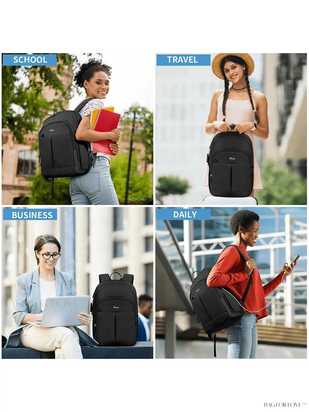 BagForLove - Premium Anti-Theft Laptop Backpack for Women on-the-Go