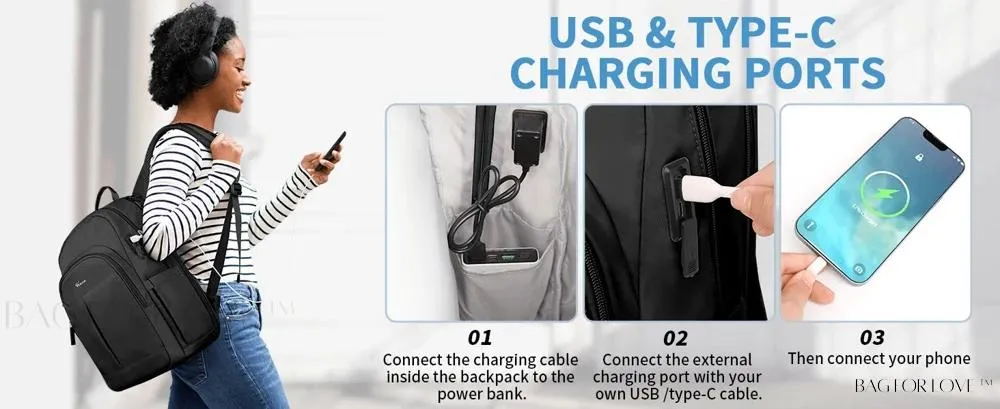 BagForLove - Premium Anti-Theft Laptop Backpack for Women on-the-Go