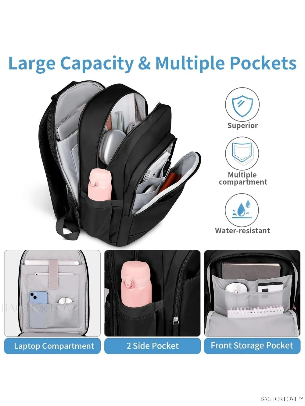BagForLove - Premium Anti-Theft Laptop Backpack for Women on-the-Go