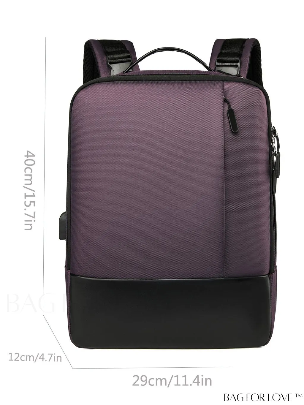BagForLove - Professional USB Business Laptop Backpack in Solid Minimalist Design