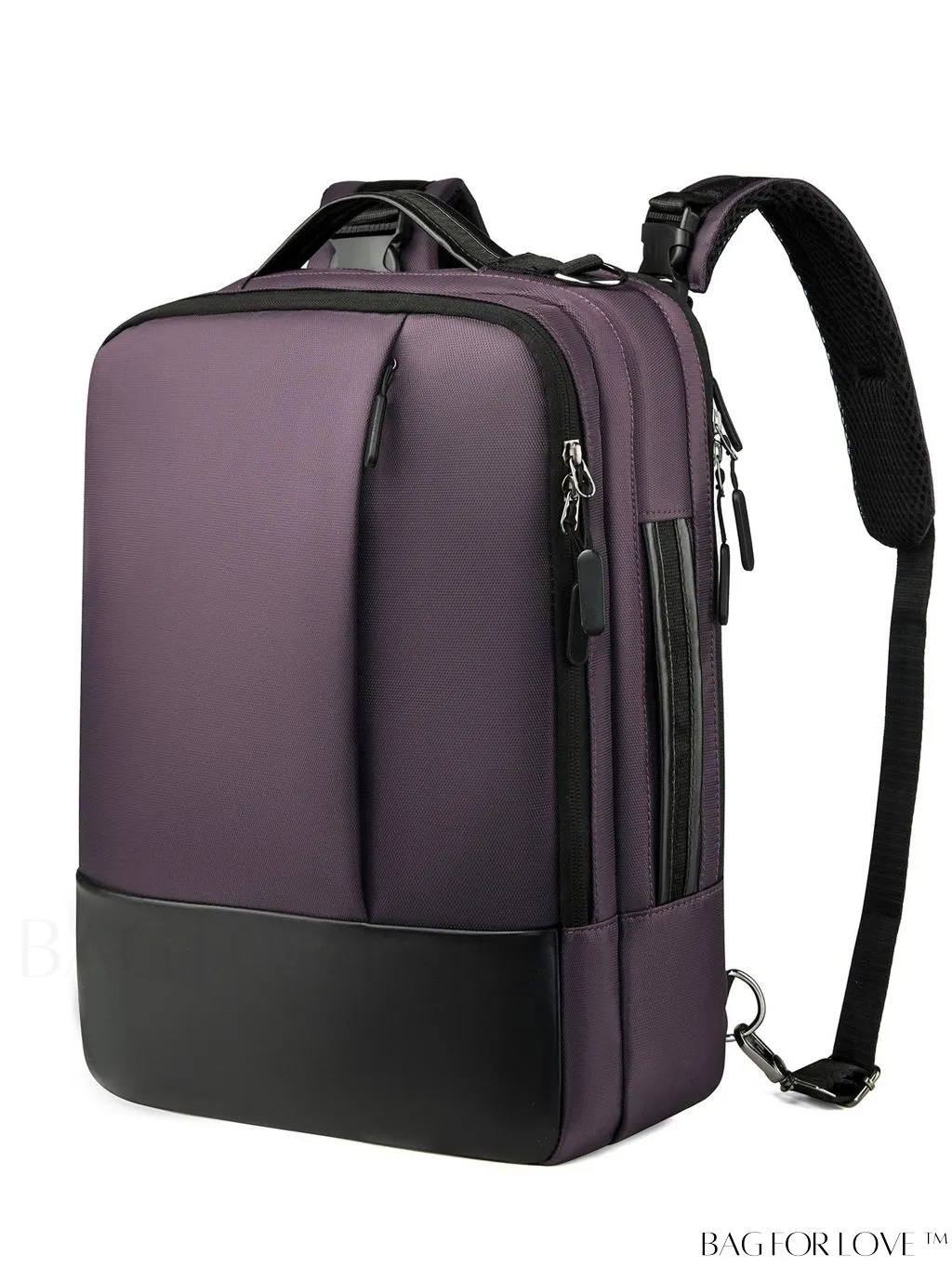 BagForLove - Professional USB Business Laptop Backpack in Solid Minimalist Design