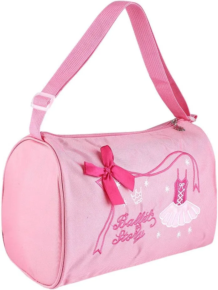 Ballet Shoe Bag, Nylon Cloth Dance Shoe Bag with Adjustable Strap Kids Bag Girls Dance Bags for Little Girls with Zipper Girls Dance Bags for Little Girls