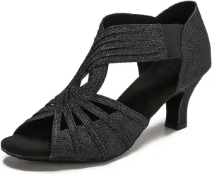 Ballroom Dance Shoes Women Latin Salsa Practice Dancer Shoes 2.5'' Heels YT02