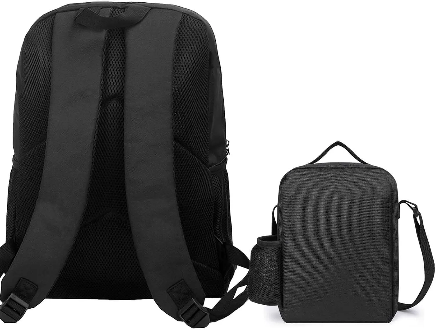 Barber Scissors Comb Shoulder Backpack Diagonal Lunch Bag Pencil Case Set