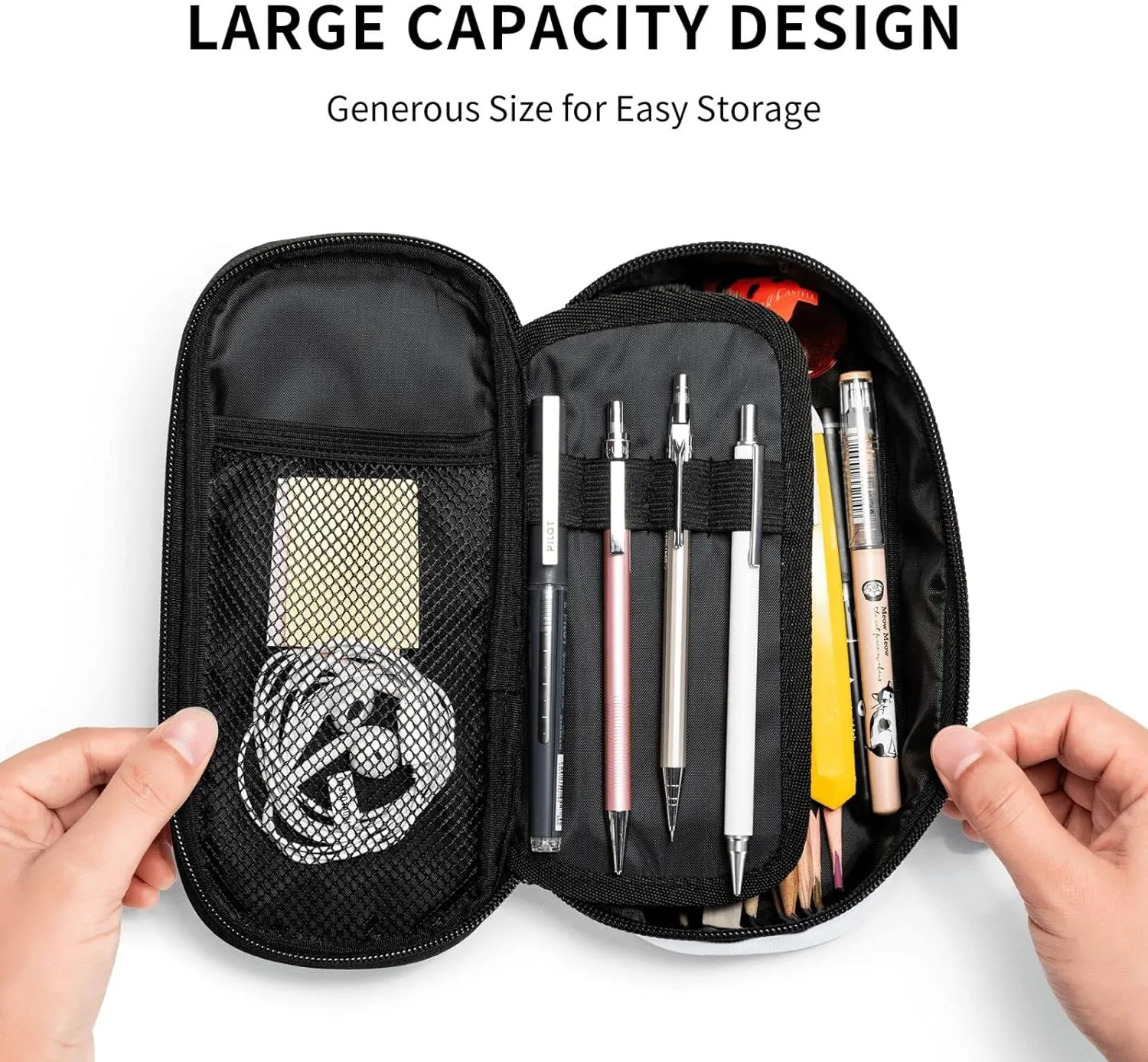 Baseball Pencil Case Sports Pencil Box for Boys Men, Large Capacity Durable Pencil Pouch Storage Pen Bag Stationary Case with Double Zippers