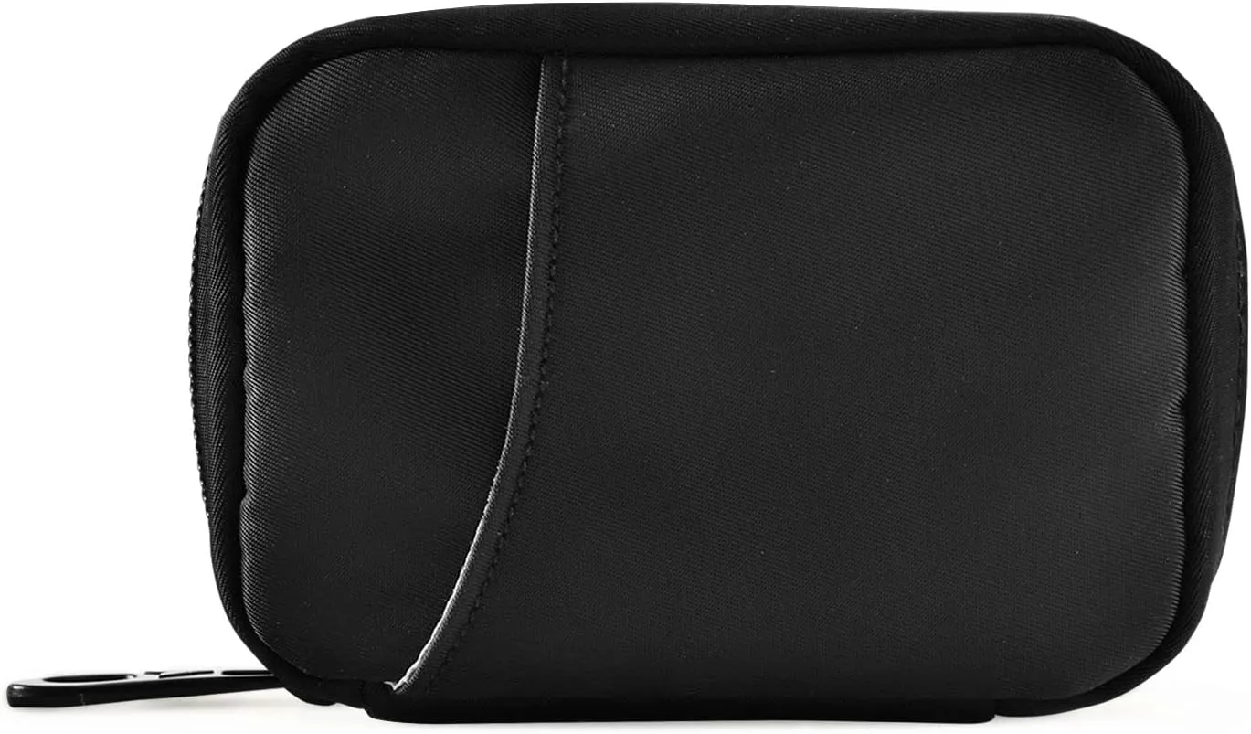 Basic Travel Pill Case 7 Day Pill Organizer Black Pill Case Portable Weekly Pill Box Bag Container Vitamin Supplement Holder with Zipper for Family Business