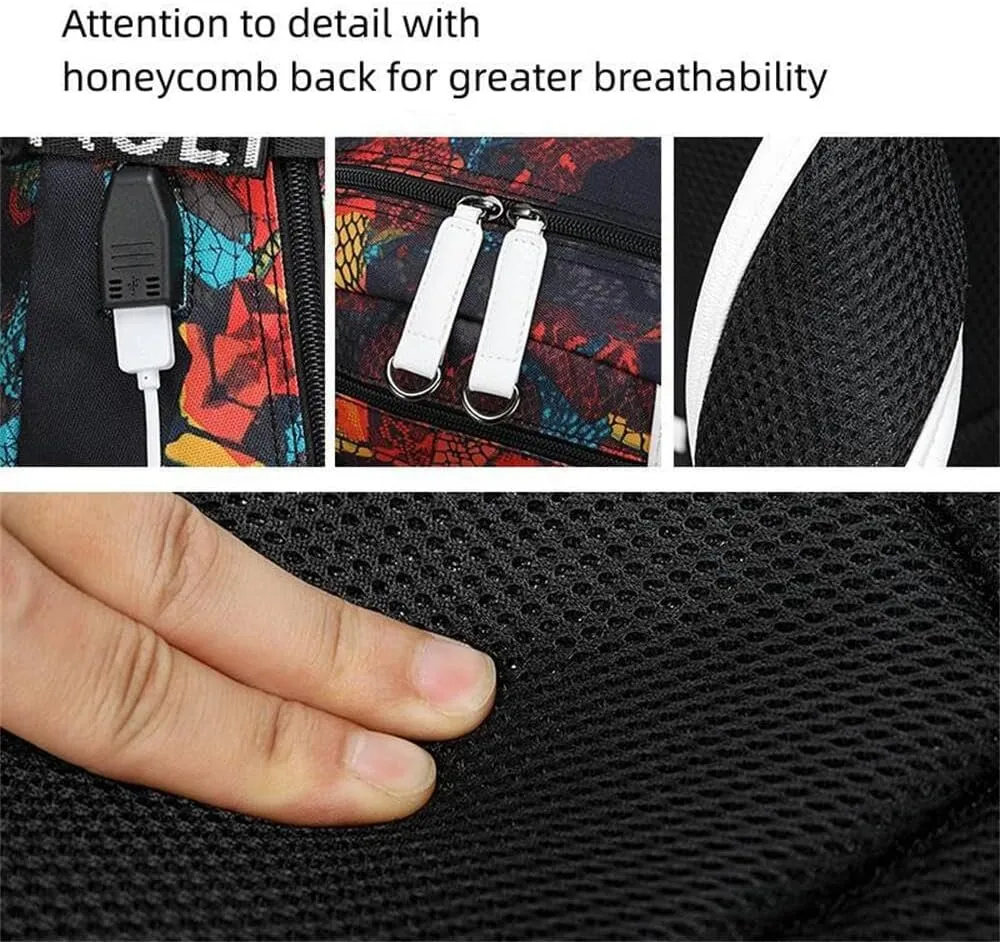 Basketball 23 Student School Bag, Laptop Backpack, Ultra-Light Travel Bag, For Men And Women (black-B)