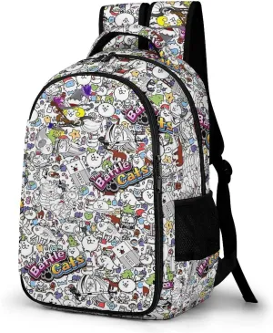 Battle-Cats Lightweight Casual Travel Backpack - Laptop Backpack for Men, Women | Modern Book Bag for College, School And High School Teens One Size