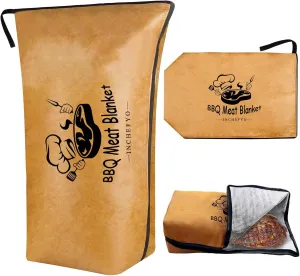 BBQ Blanket for Resting Steak/Pork Shoulders/Turkeys Smoker Meat Insulated Resting Blanket Controlling Heat Loss and Moisture Retention Reusable with Wide Mouth (21 in)