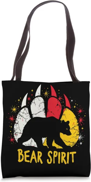 Bear Spirit Indigenous Native American Medicine Wheel Tote Bag