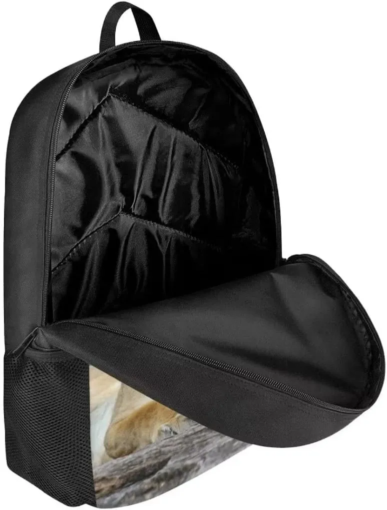 Beauty Collector African Lion Backpack Animal Back to School Book Bag for Kids Travel Daypack Lightweight