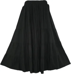Beautybatik Women Boho Gypsy Long Maxi Tiered Peasant Skirt Plus Size XL to 3X