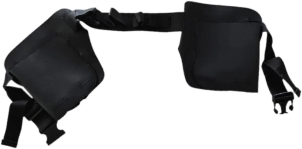 Beer Belt Carry Belt Hands-Free Drink Holder for 2 Bottles 5 Glasses Outdoor Gatherings Bartenders Black