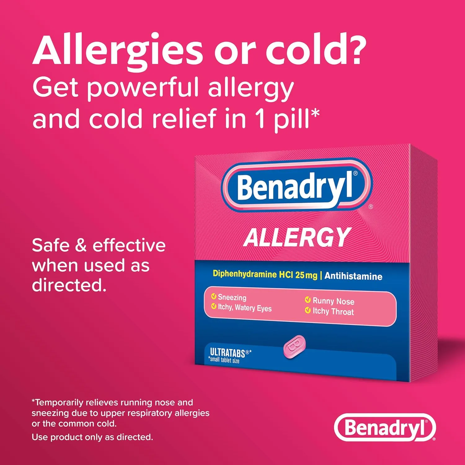 Benadryl Allergy ULTRATAB 60X2 DISPENSIT