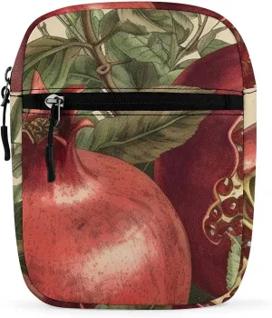 Berries of Pomegranate Oxford Cloth Ammo Crossbody Shoulder Bag Medic Bag Classic Small Messenger Crossbody Bag Unisex Classic Canvas Shoulder Bag for Women, Bookbag for Work