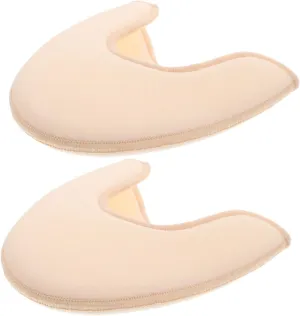 BESPORTBLE 1 Pair Ballet Foot Protectors Shoes for Women Half Finger Toe Pad Toe Pads Soccer Toe Protection Ballet Stuff Toe Cushions for Shoes Heel Pads for Shoes Cloth Beige