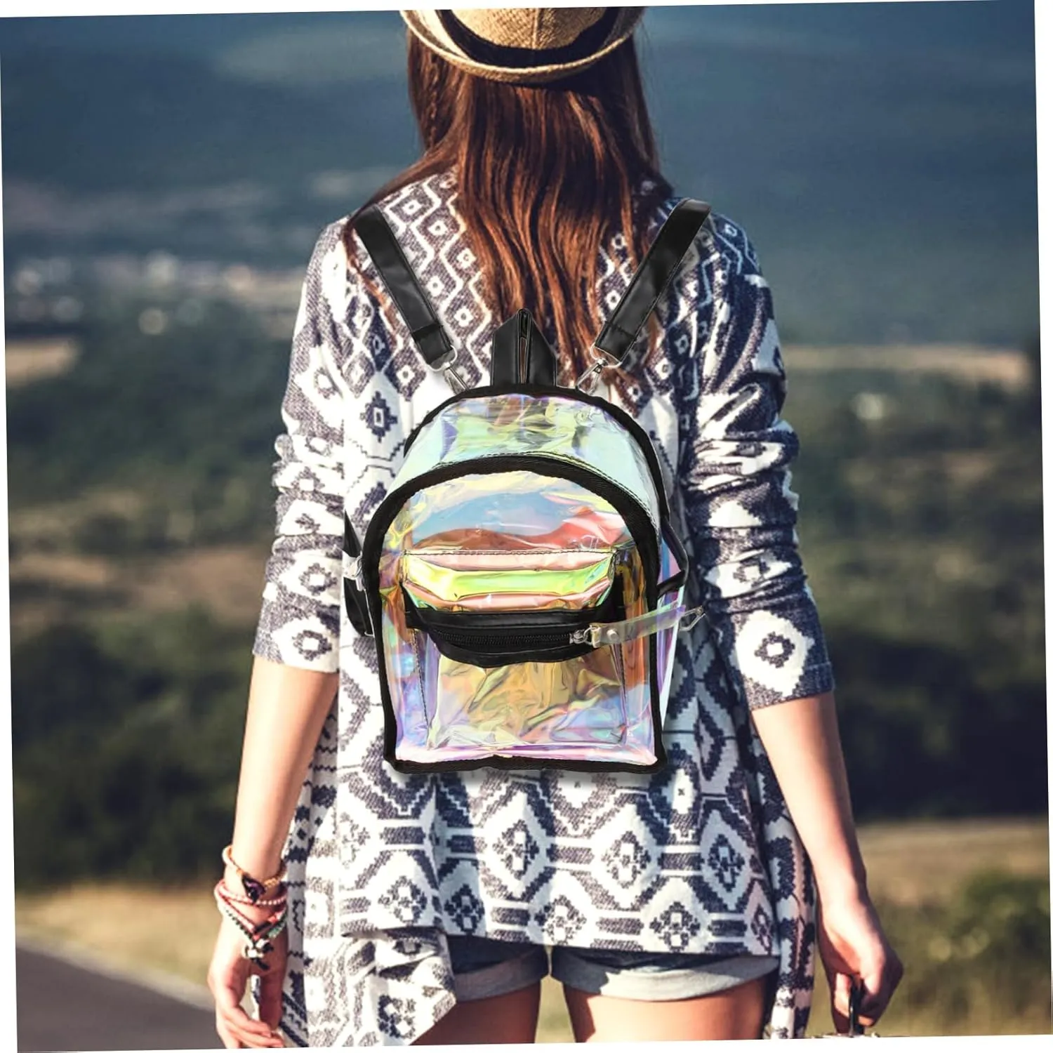BESPORTBLE Backpack for Girls Dazzling Personality Travel Bag Light Weight Practical Storage Compartment Great for Short Trips