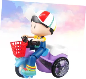 BESPORTBLE Creative Tricycle Toy for Boys and Girls Led Lights Easy to Install Multi-Functional Riding Options for Boys Battery