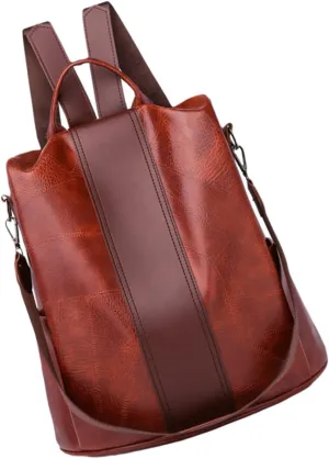 BESPORTBLE Ergonomic Design Leather Backpack Large Capacity Women's Travel Bag Anti-theft Zipper