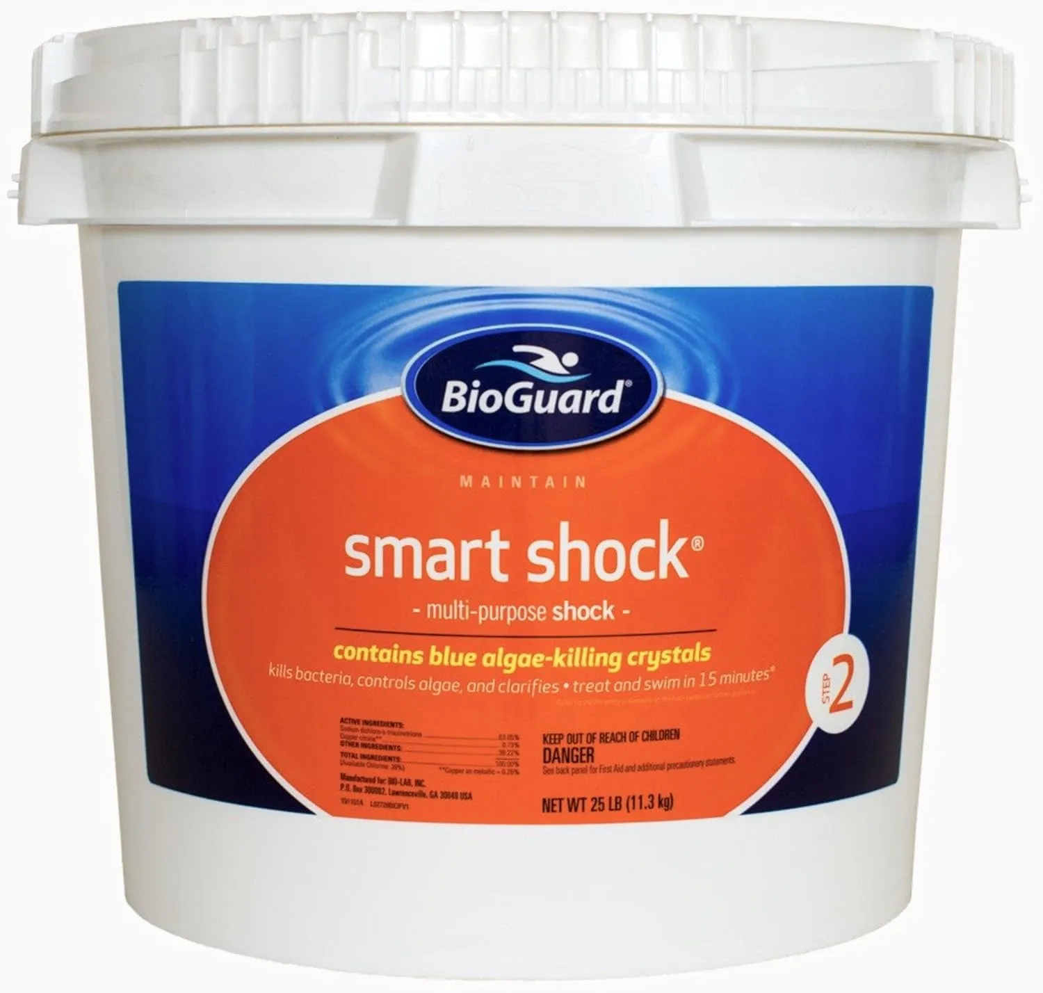BioGuard Smart Shock 25 lb, Algae Preventative, Swimming Pool Clarifier, Pool Shock Treatment, Multi-Purpose Shock for Pool Maintenance