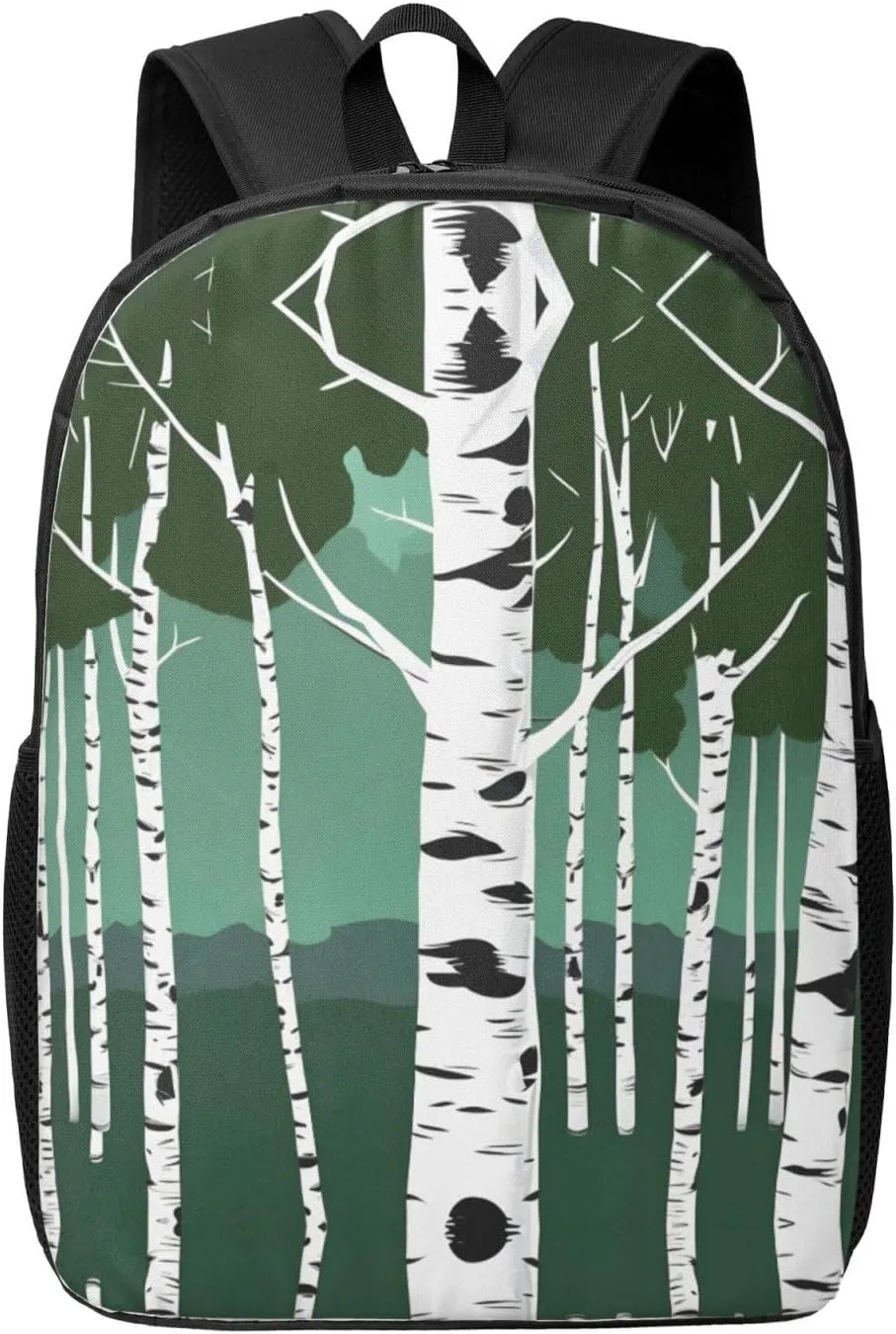 Birch Trees Print Lightweight Laptop Backpack-Personal Item Travel Bag,Travel Backpack Carry On Flight Approved