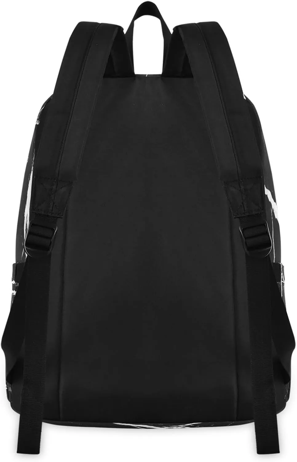 Black Marble Texture White Veins Backpack Set with Lunch Bag for Girls Boys Elementary Primary School Kids Lightweight Daypack Set