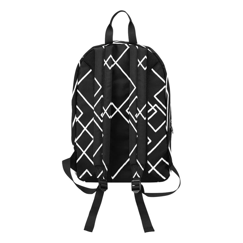Black Squared Large Capacity Travel Backpack