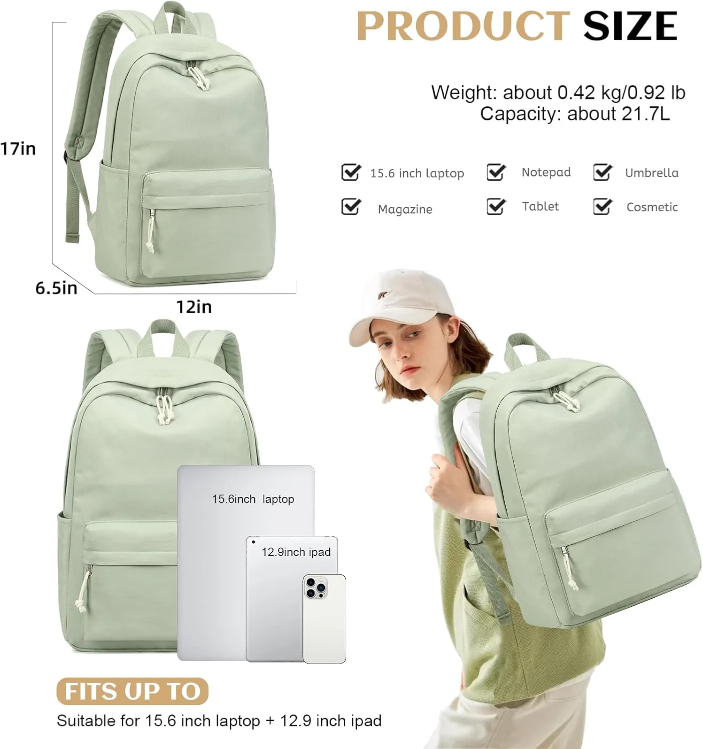 Bluboon Backpack for School Kids Backpack Girls Bookbag Laptop Backpack Gifts for Women