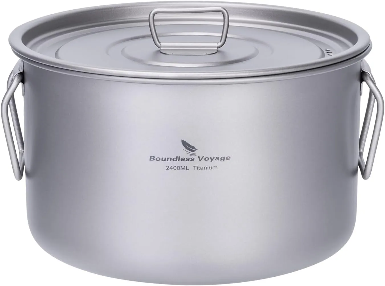 Boundless Voyage Titanium Pot Portable Camping Cookware Lightweight Cooking Pot Set for Outdoor Cooking Traveling Backpacking Hiking Trekking Picnic