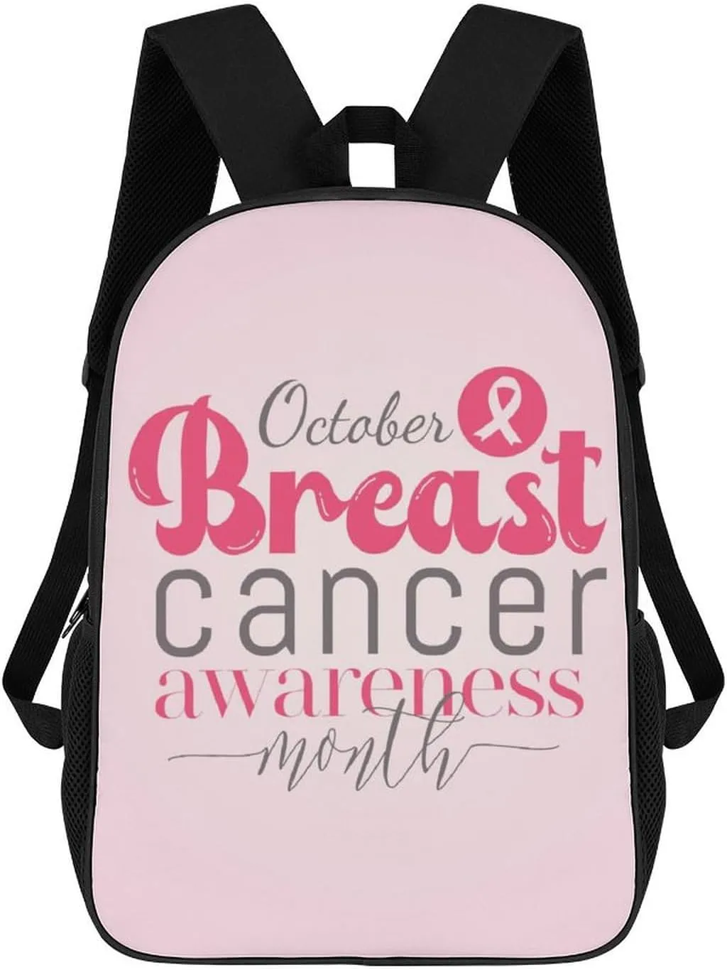 Breast Cancer Awareness Backpack for Worker Business Hiking Travel Bag Shoulders Bag