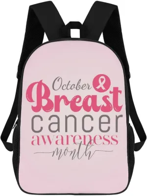 Breast Cancer Awareness Backpack for Worker Business Hiking Travel Bag Shoulders Bag
