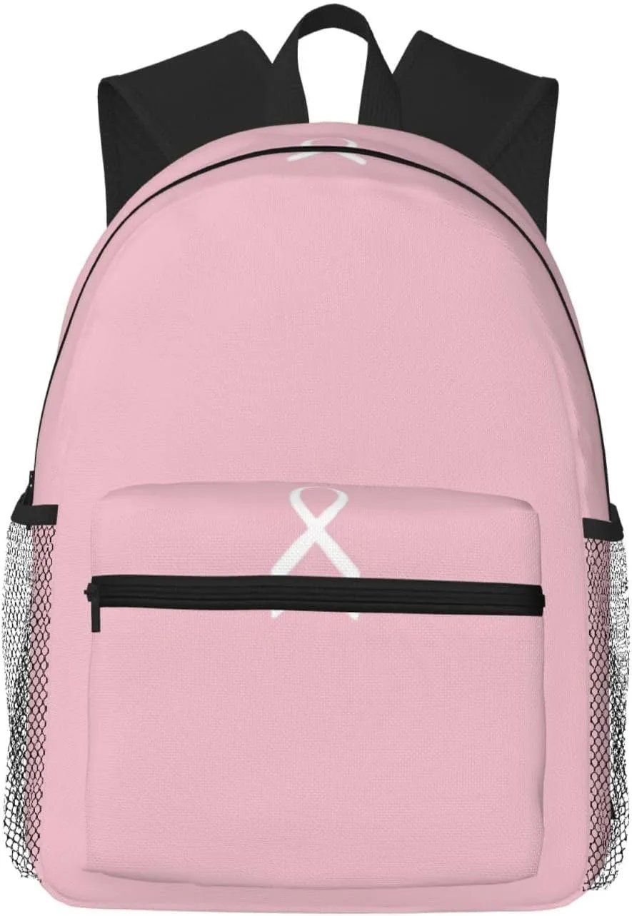Breast Cancer Awareness Lightweight Packable Backpack Travel Casual Hiking Daypack Foldable Backpack For Men Women