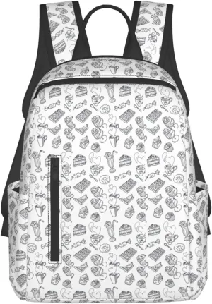BREAUX Afternoon Tea Print Simple And Lightweight Leisure Backpack, Men'S And Women'S Fashionable Travel Backpack