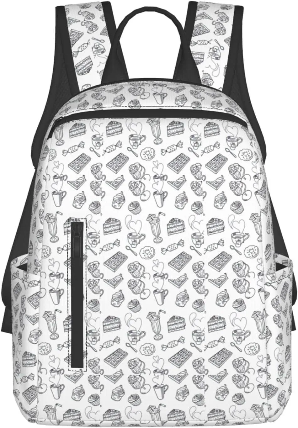 BREAUX Afternoon Tea Print Simple And Lightweight Leisure Backpack, Men'S And Women'S Fashionable Travel Backpack
