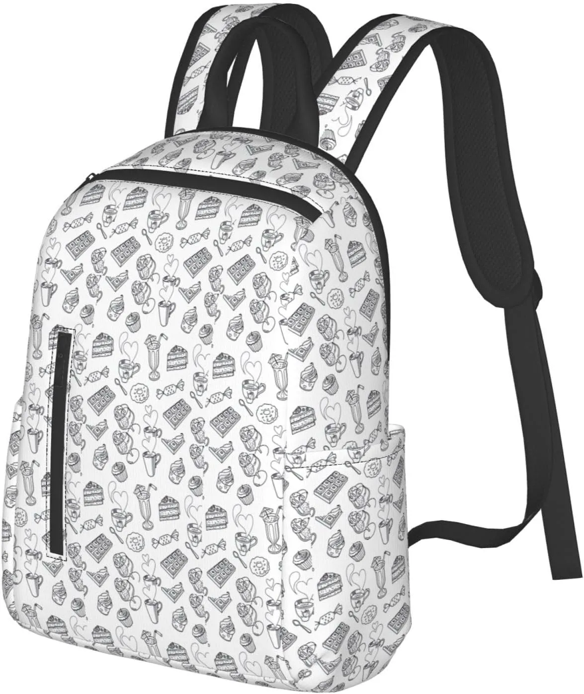 BREAUX Afternoon Tea Print Simple And Lightweight Leisure Backpack, Men'S And Women'S Fashionable Travel Backpack