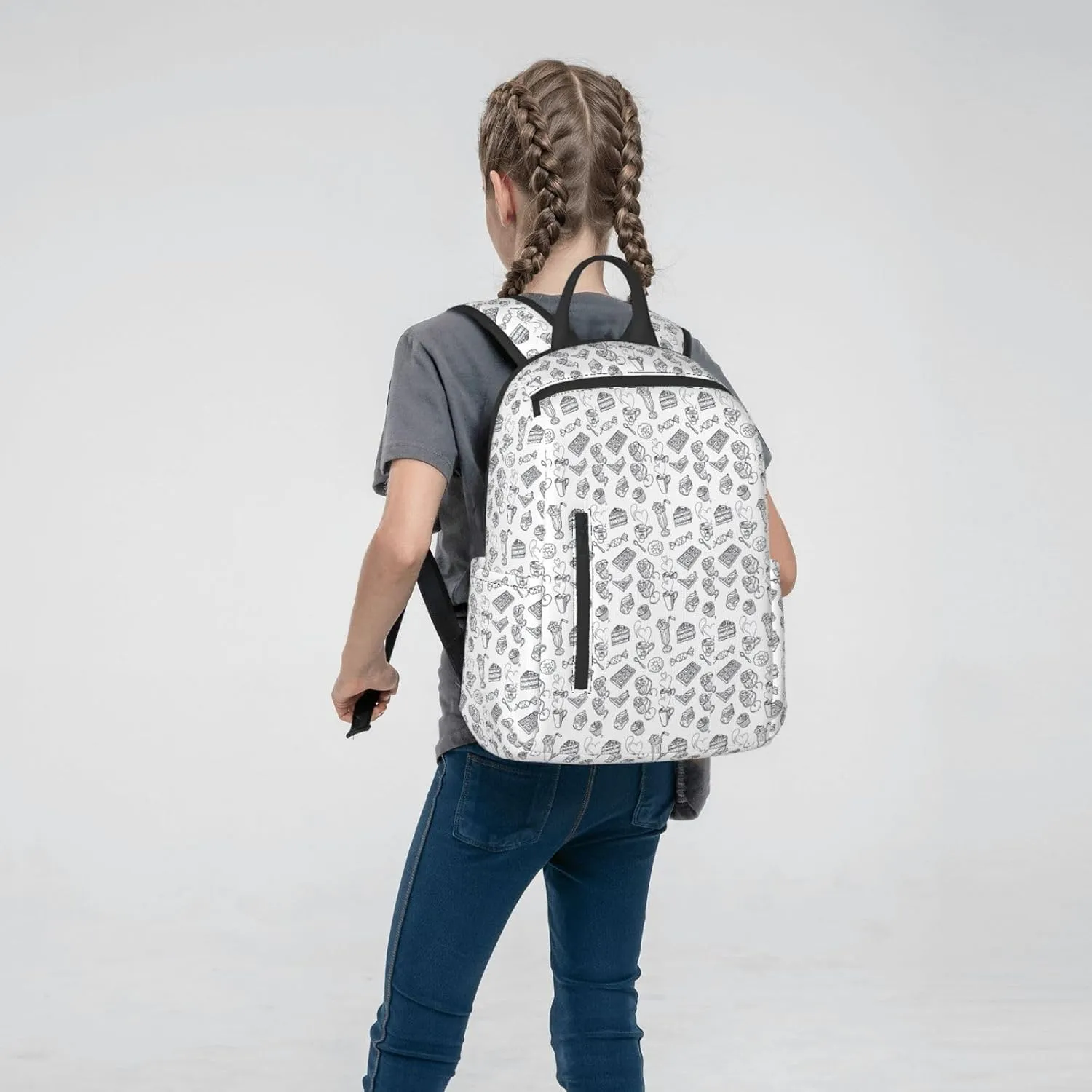 BREAUX Afternoon Tea Print Simple And Lightweight Leisure Backpack, Men'S And Women'S Fashionable Travel Backpack