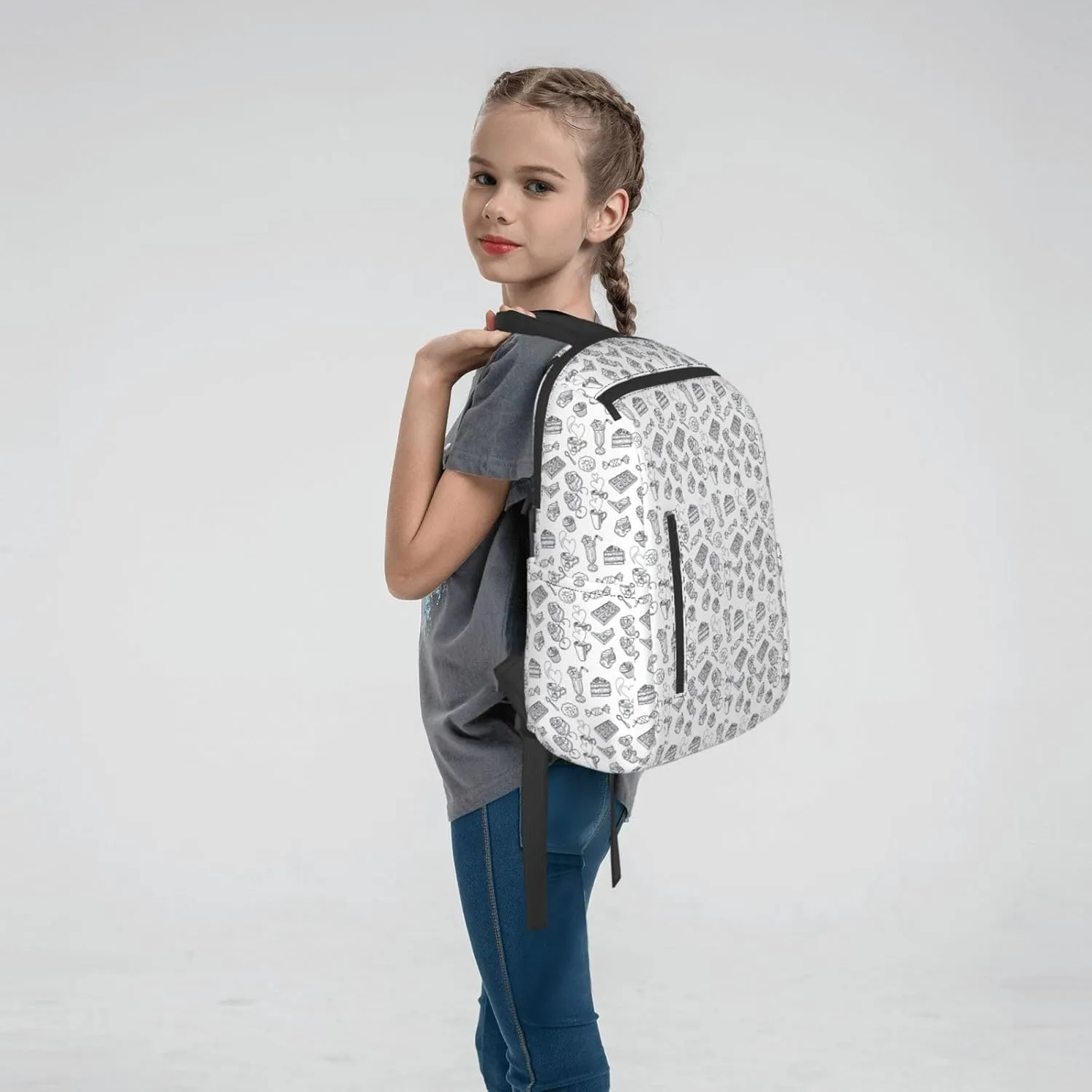 BREAUX Afternoon Tea Print Simple And Lightweight Leisure Backpack, Men'S And Women'S Fashionable Travel Backpack