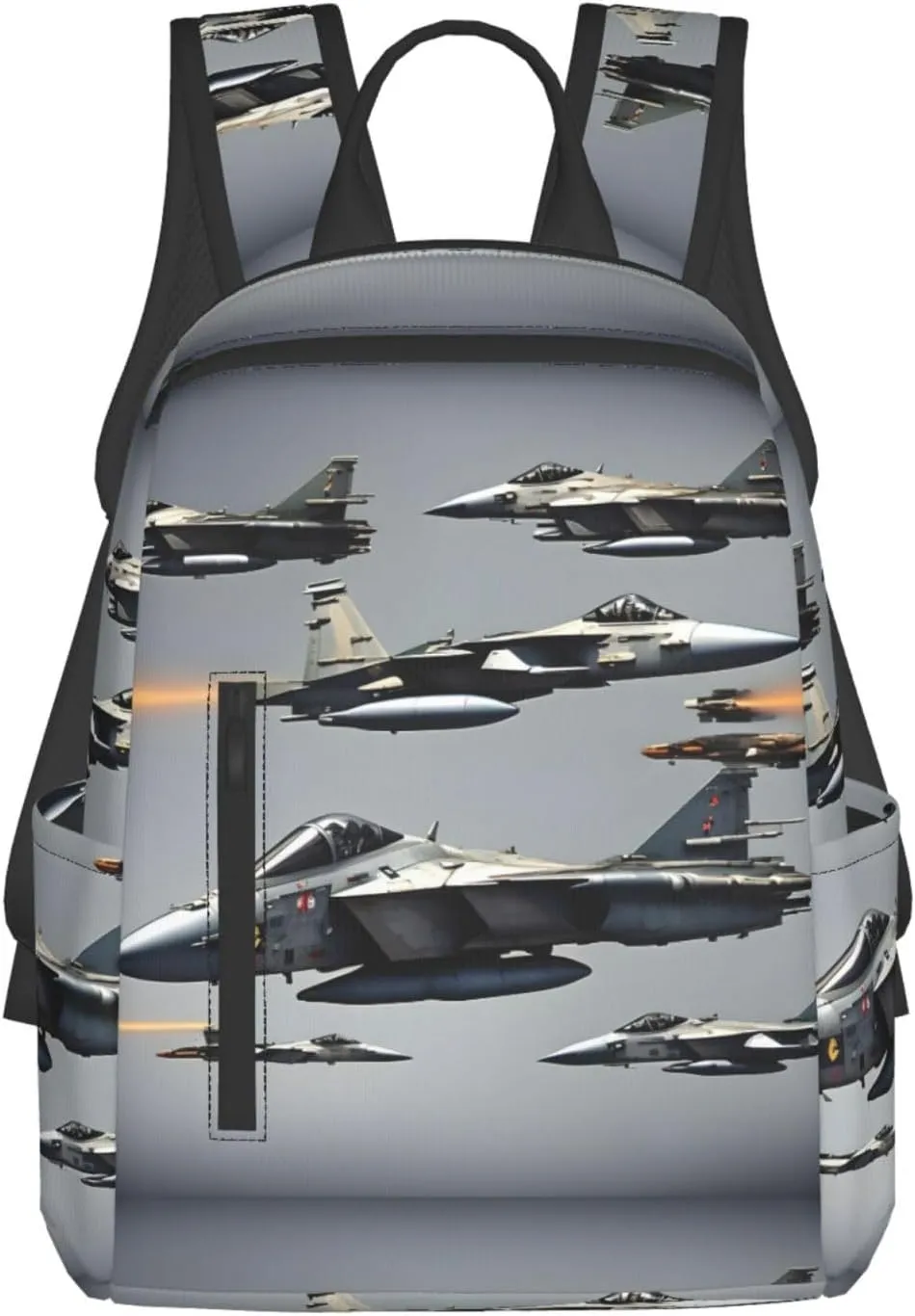 BREAUX Aircraft Fighter Jets Lightweight Backpack Travel Shoulder Bag Laptop Backpack High Density Twill Composite Fabric