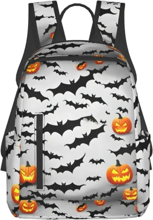 BREAUX Halloween Flying Bats print Lightweight Backpack for Travel Casual Shoulder Bag Laptop Backpack Fit for Leisure Day