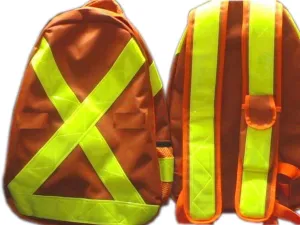 Bright Ideas New Orange Backpack - Safety Vest Style