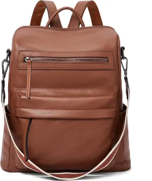 BROMEN Backpack Purse for Women Fashion Leather Designer Travel Large Ladies Shoulder Bags