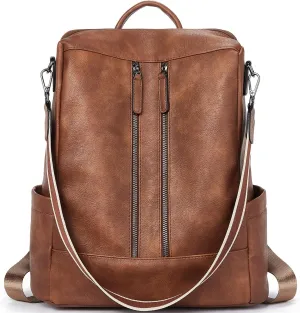BROMEN Backpack Purse Leathe Backpack for Women Anti-theft Bookbag Purse Fashion Shoulder Handbag Backpack Women