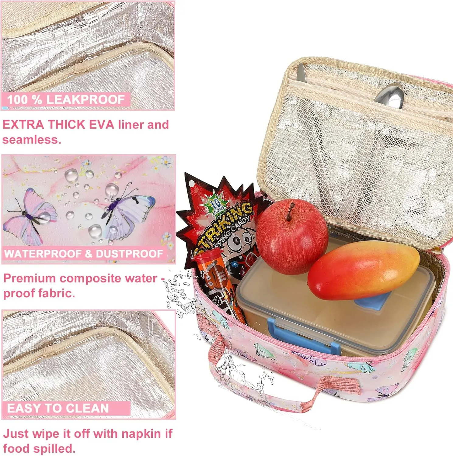 BTOOP Kids Backpack for Girls Boys Kindergarten School Bag with Lunch Box Preschool Bookbag Set for Young Elementary Students