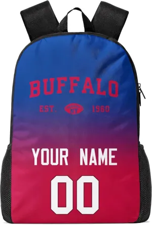 Buffalo Custom Backpack High Capacity,Laptop Bag Travel Bag,Add Personalized Name And Number£¬Gifts For Football Fans